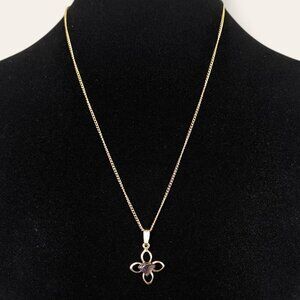 V. Amethyst Chip Pendant Necklace